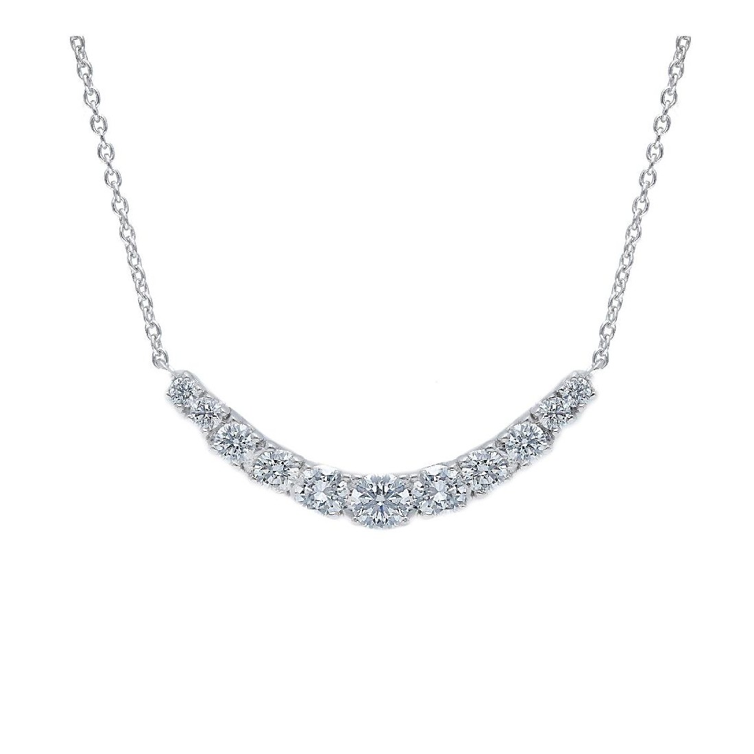 Girocollo in oro bianco 750/ooo con diamanti naturali