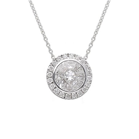 Girocollo in oro bianco 750/ooo con diamante naturale