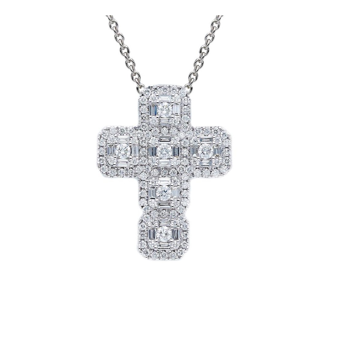 Girocollo in oro bianco 750/ooo con diamante naturale