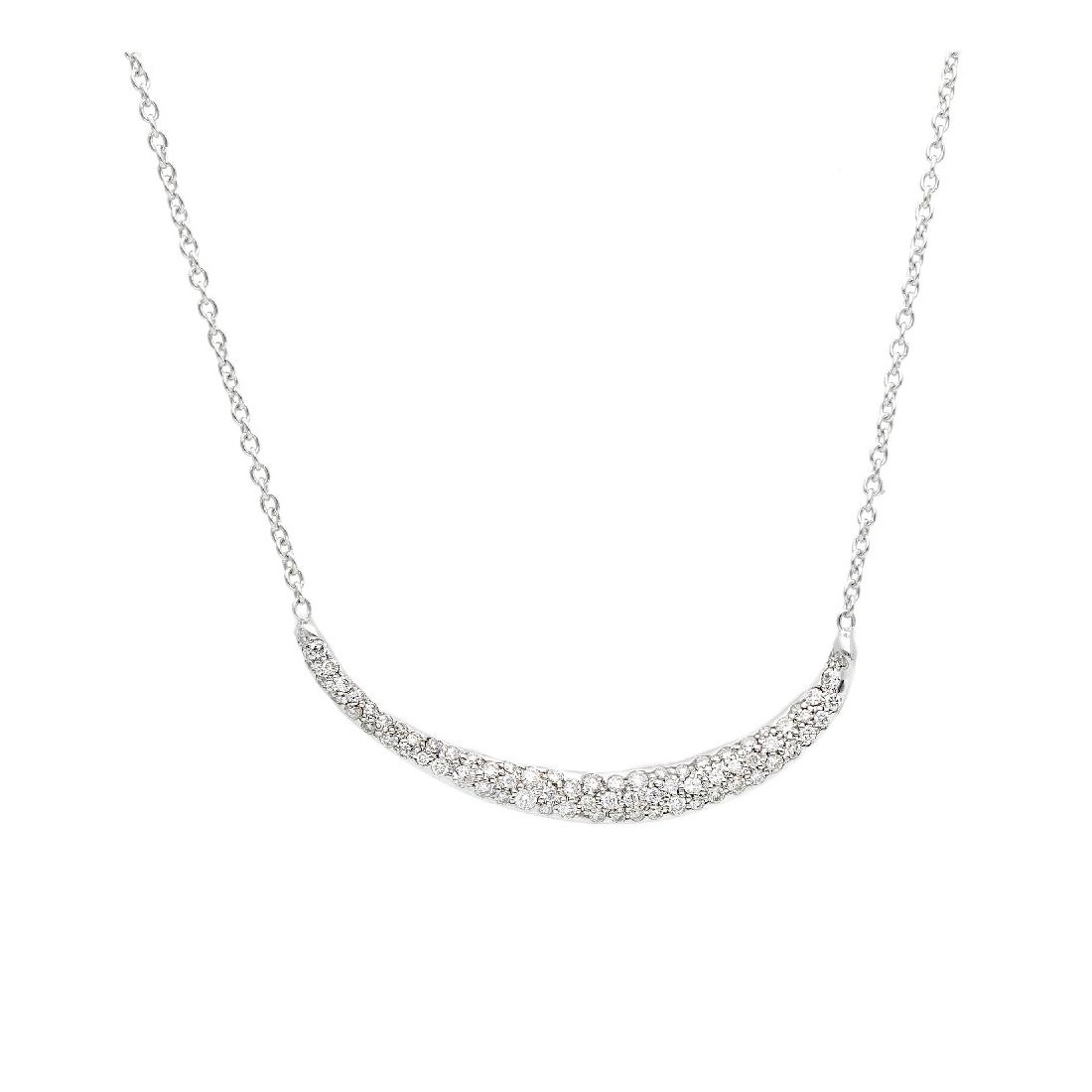 Girocollo in oro bianco 750/ooo con diamante naturale