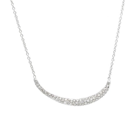 Girocollo in oro bianco 750/ooo con diamante naturale