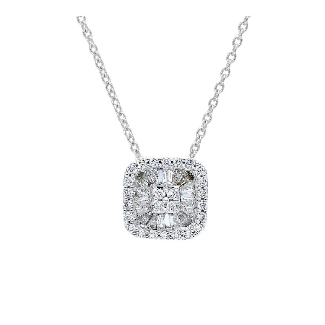 Girocollo in oro bianco 750/ooo con diamante naturale