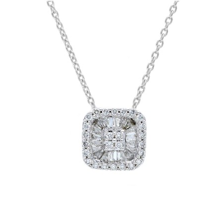 Girocollo in oro bianco 750/ooo con diamante naturale