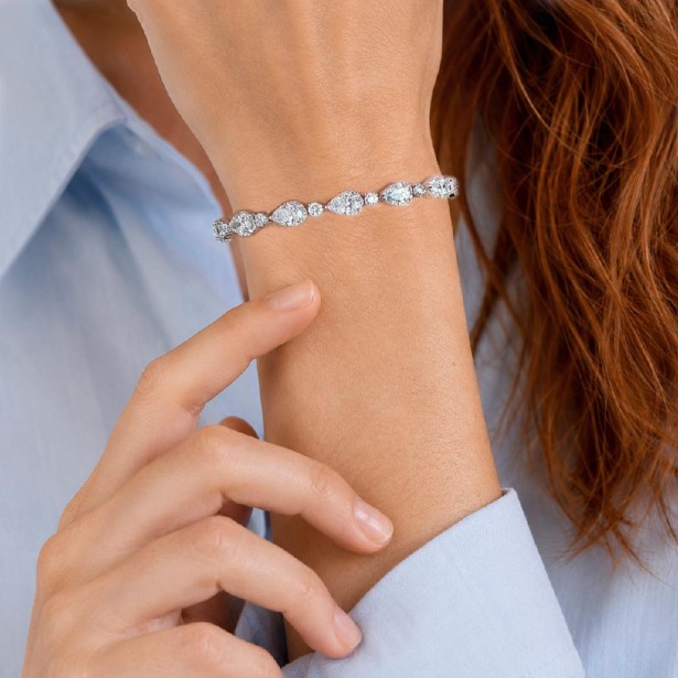 Bracciale in oro bianco 750/ooo con diamante naturale