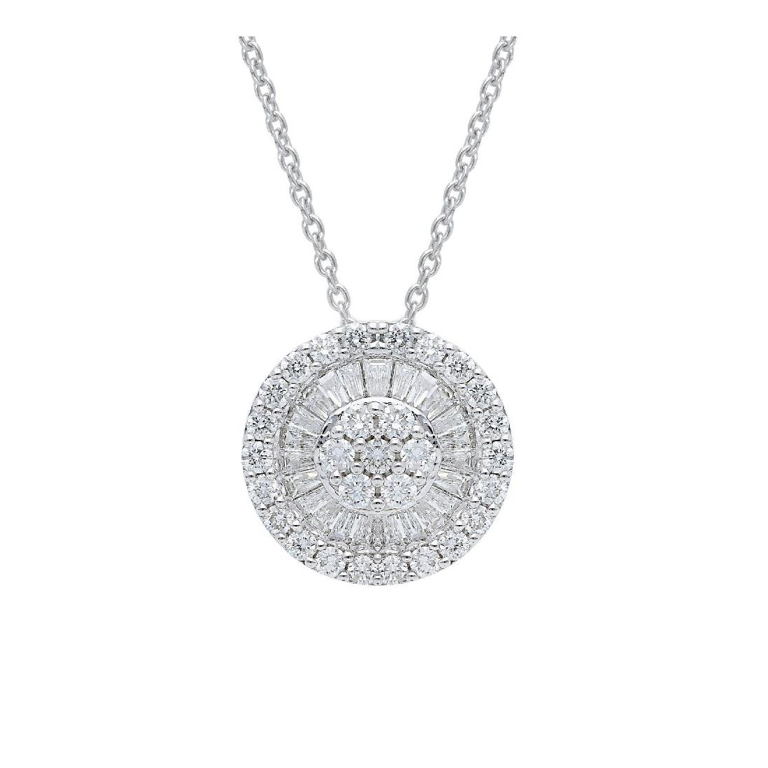 Girocollo in oro bianco 750/ooo con diamante naturale