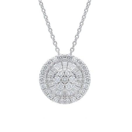 Girocollo in oro bianco 750/ooo con diamante naturale