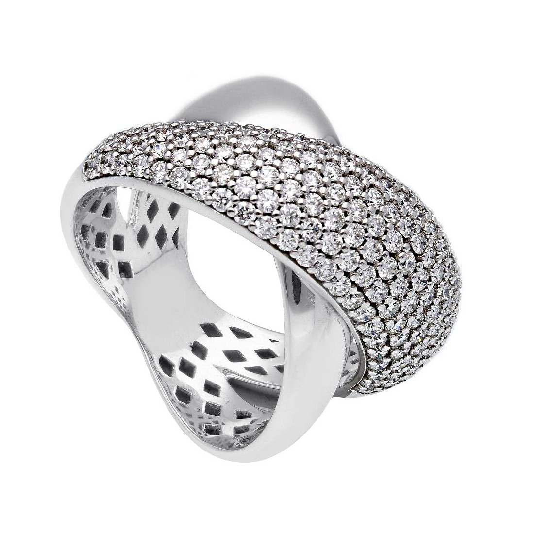 Anello in oro bianco 750/ooo con diamante naturale