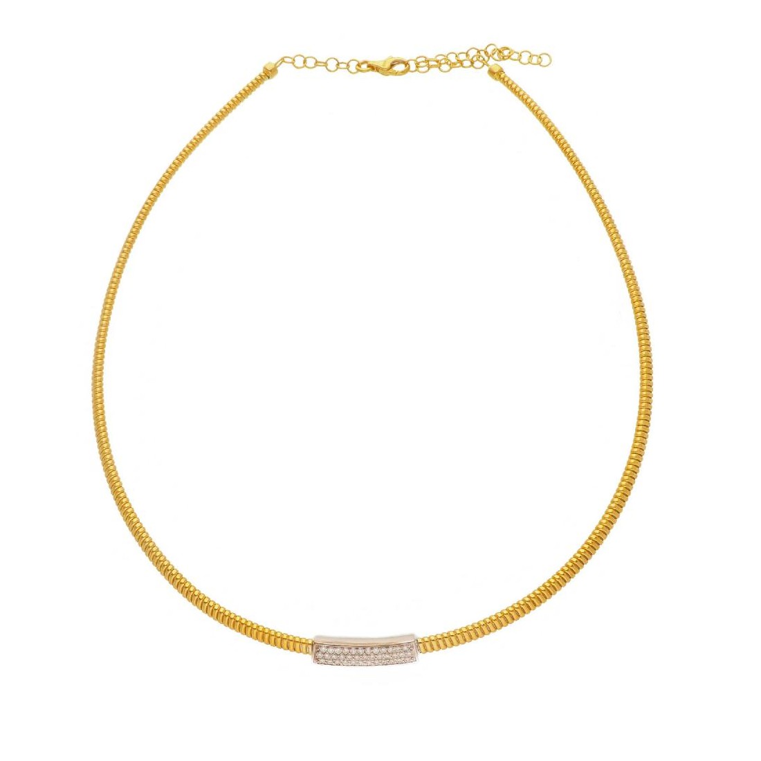 Girocollo in oro giallo 750/ooo con diamante naturale