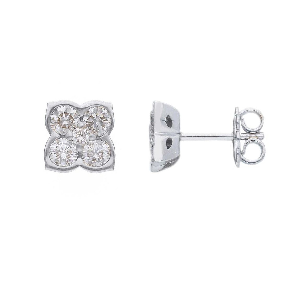 Orecchini in oro bianco 750/ooo con diamante naturale