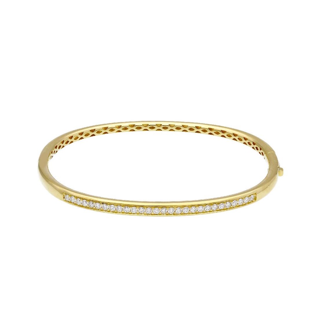 Bracciale rigido in oro giallo 750/ooo con diamante naturale