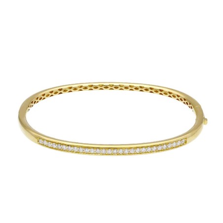 Bracciale rigido in oro giallo 750/ooo con diamante naturale