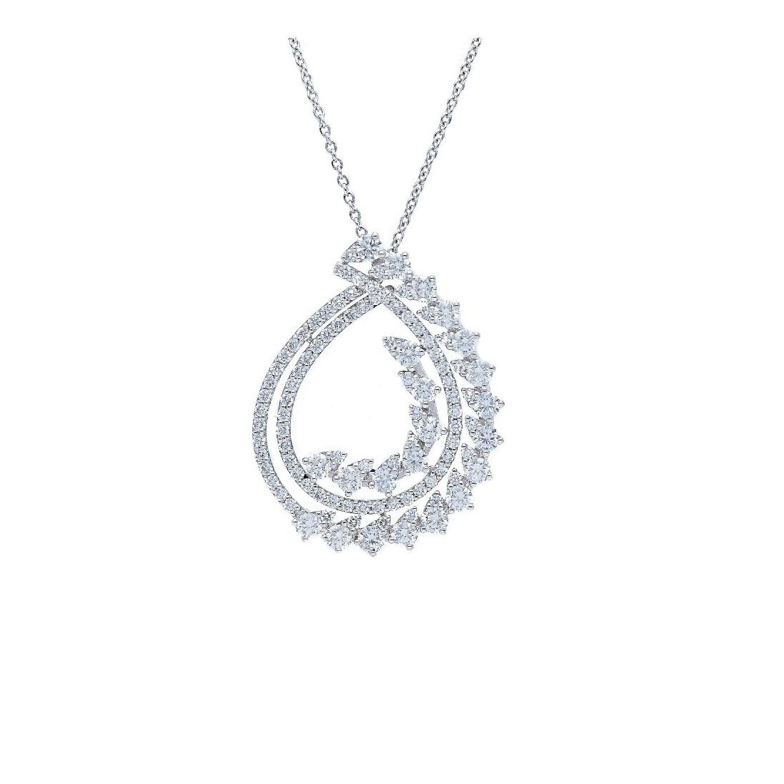 Girocollo in oro bianco 750/ooo con diamante naturale