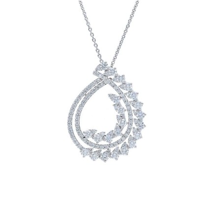 Girocollo in oro bianco 750/ooo con diamante naturale