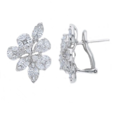 Orecchini in oro bianco 750/ooo con diamante naturale
