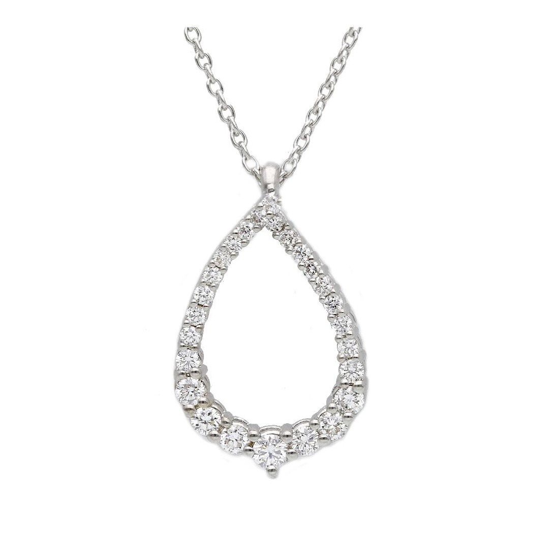 Girocollo in oro bianco 750/ooo con diamanti naturali