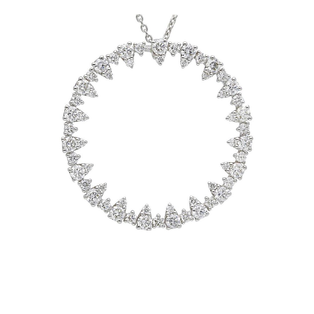 Girocollo in oro bianco 750/ooo con diamante naturale