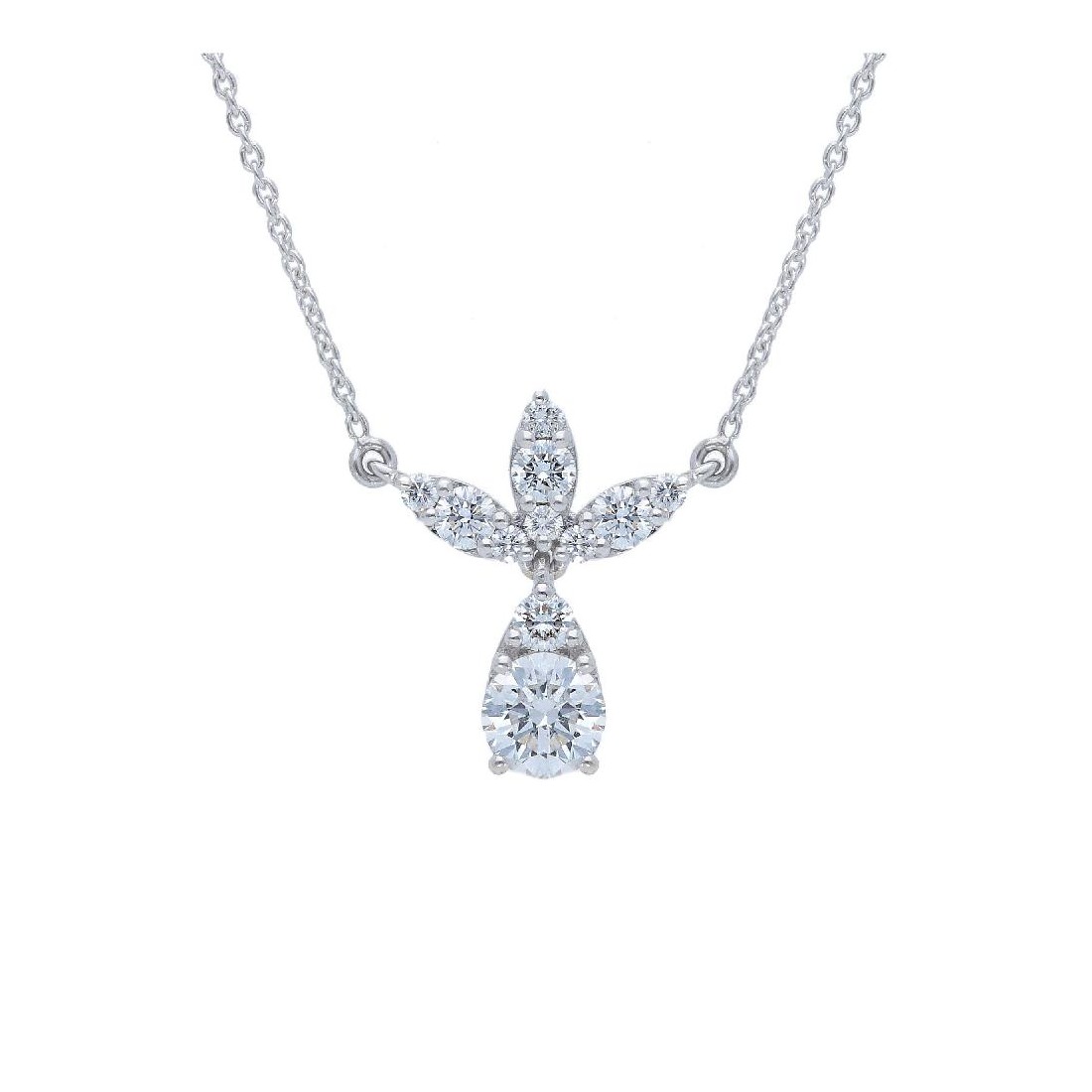 Girocollo in oro bianco 750/ooo con diamante naturale