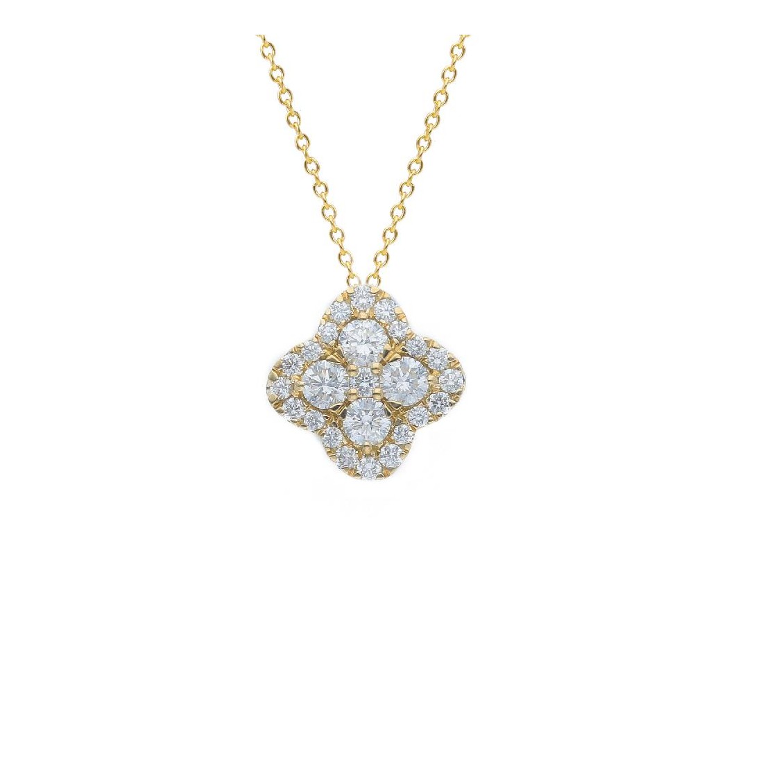 Girocollo in oro giallo 750/ooo con diamante naturale
