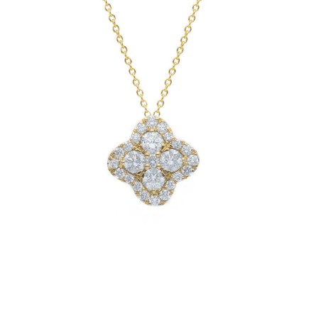 Girocollo in oro giallo 750/ooo con diamante naturale