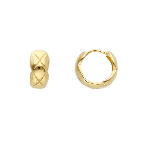 Orecchini cerchio in oro giallo 375/°°°