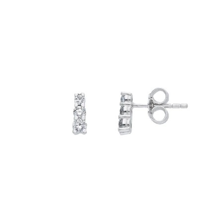 Orecchini trilogy in oro bianco 750/°°° e diamante
