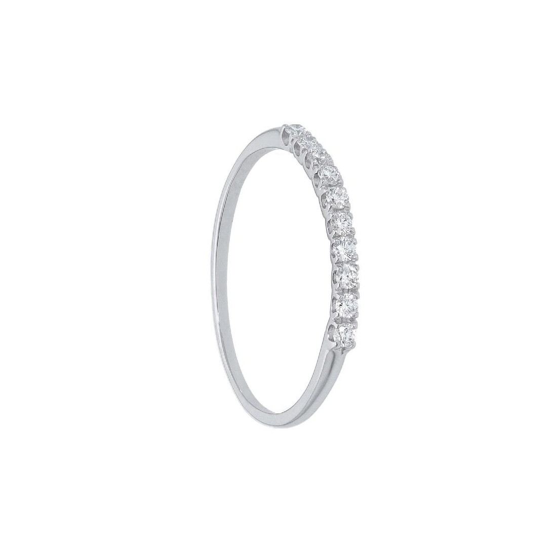 Anello riviere in oro bianco 750/°°° e diamante