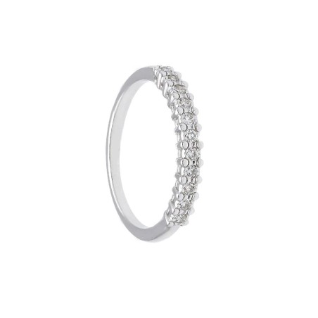 Anello riviere in oro bianco 750/ooo e diamante