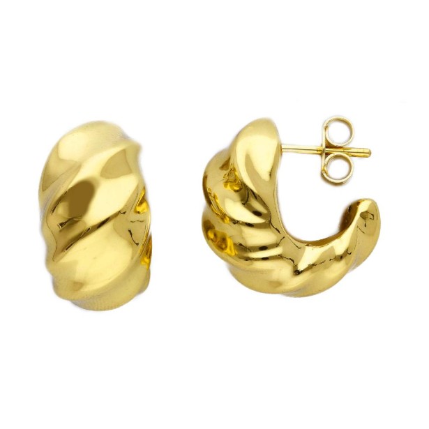 Orecchini lobo in oro giallo 375/ooo