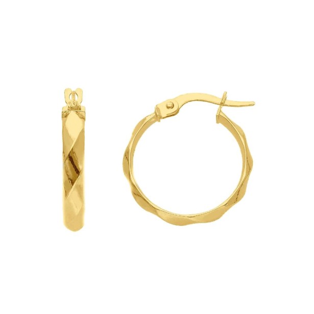 Orecchini cerchio in oro giallo 750/°°°