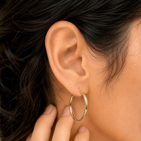 Orecchini cerchio in oro giallo 375/ooo