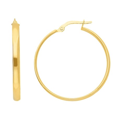 Orecchini cerchio in oro giallo 750/°°°