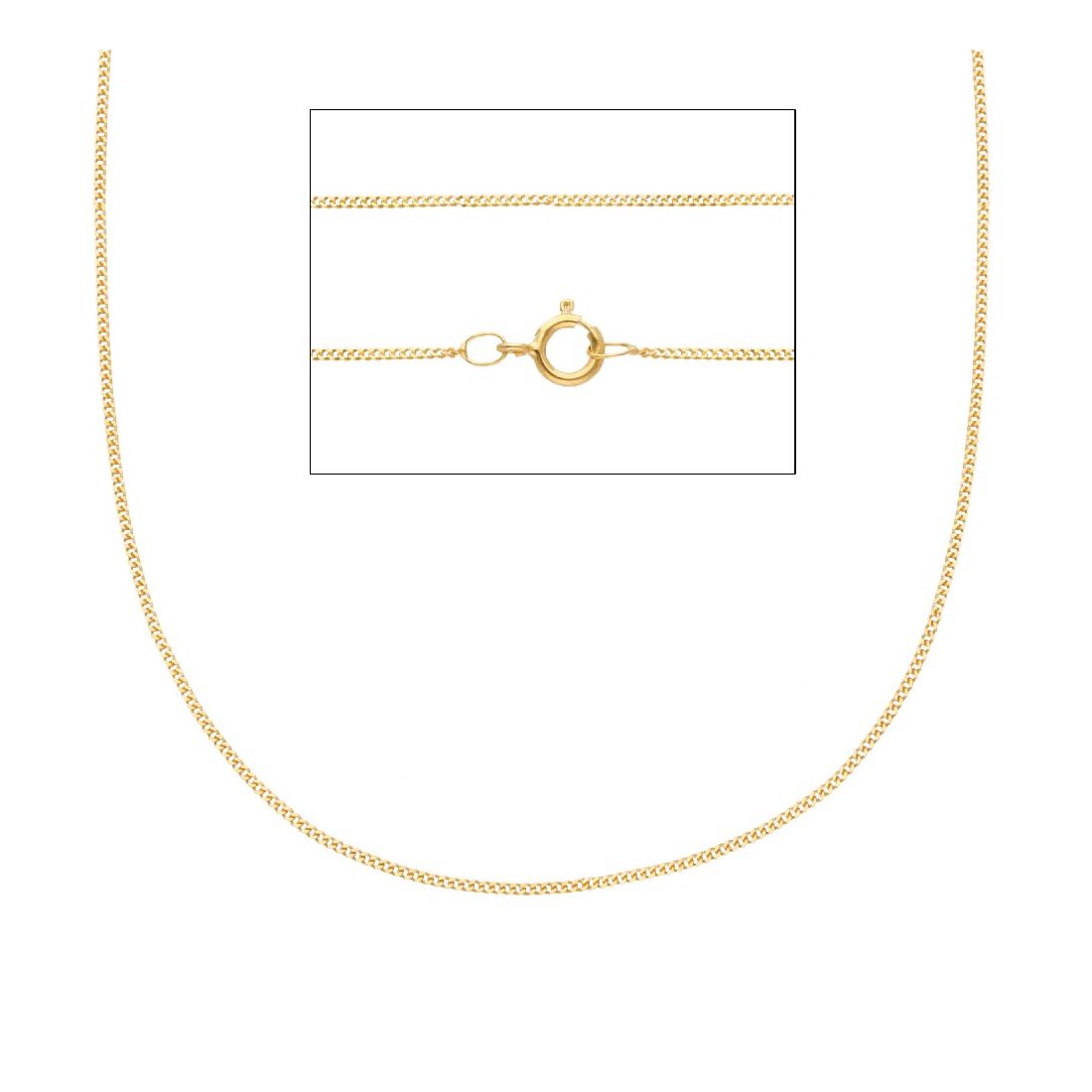 Catena groumette in oro giallo 375/ooo