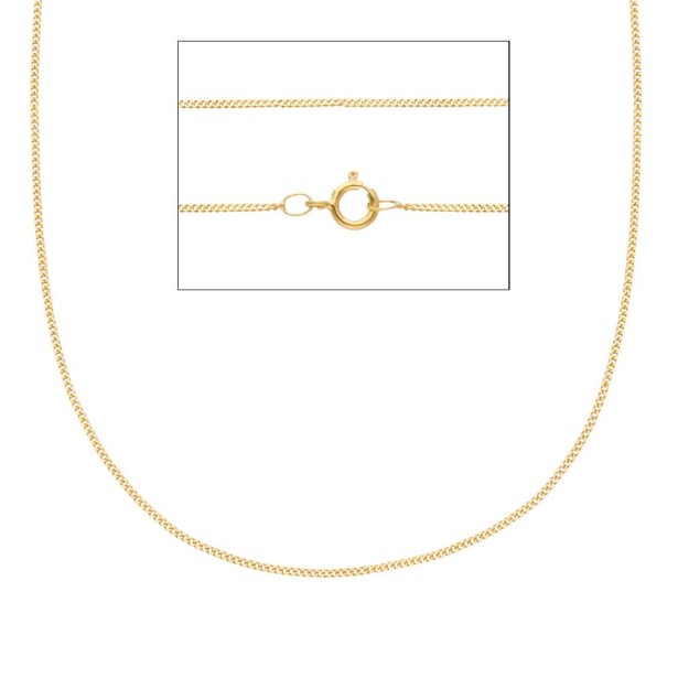 Catena groumette in oro giallo 375/ooo