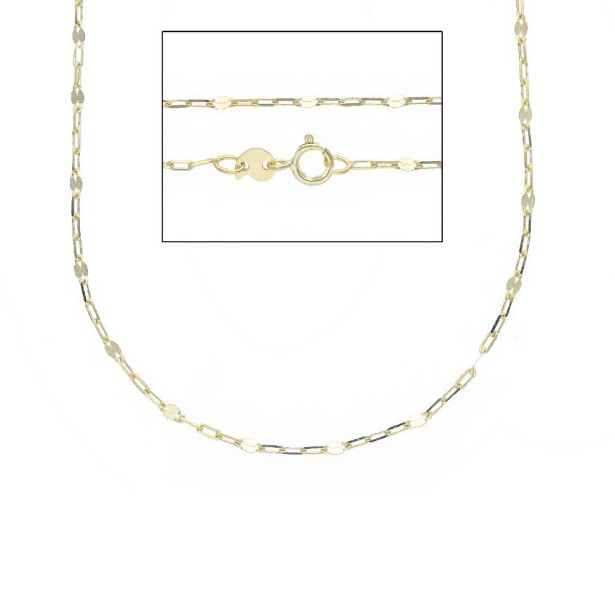 Catena alternata in oro giallo 375/ooo