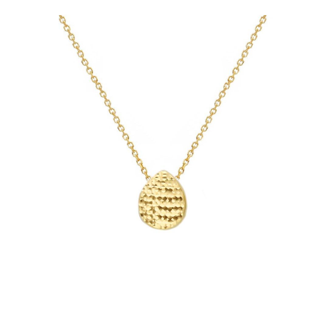 Girocollo in oro giallo 375/ooo con goccia
