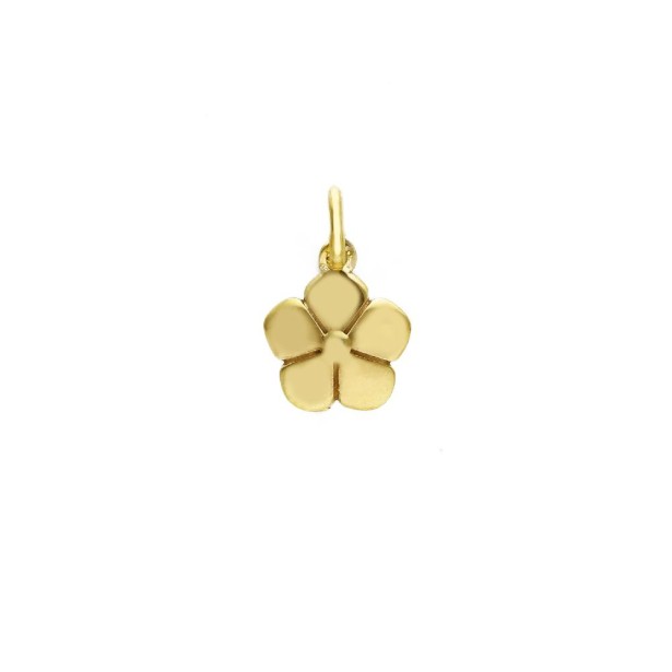 Ciondolo in oro giallo 375/ooo con fiore