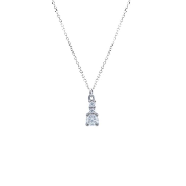 Girocollo in oro bianco 375/ooo e zirconia cubica