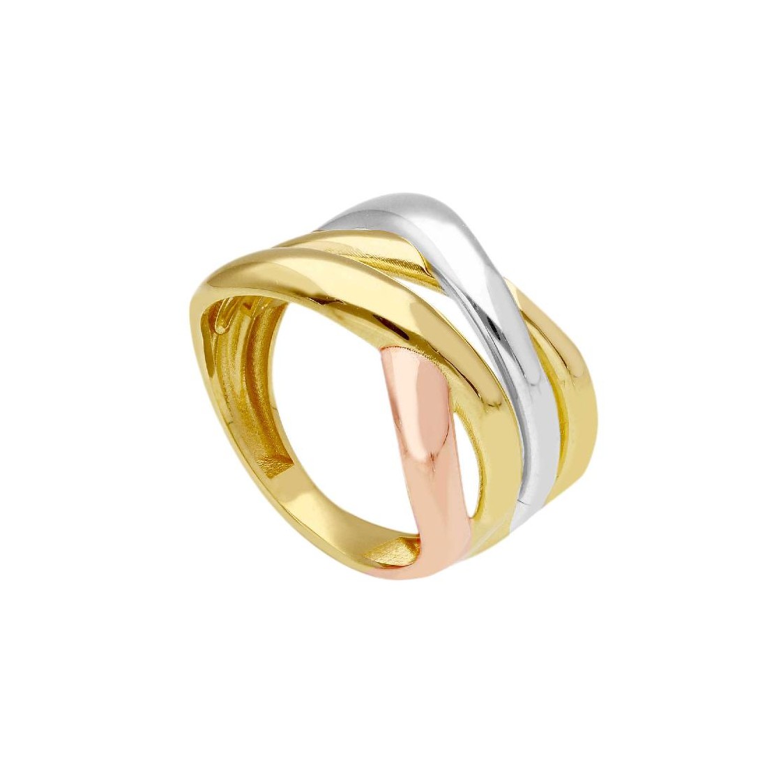 Anello in oro tre colori 375/ooo