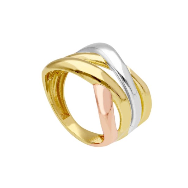 Anello in oro tre colori 375/ooo
