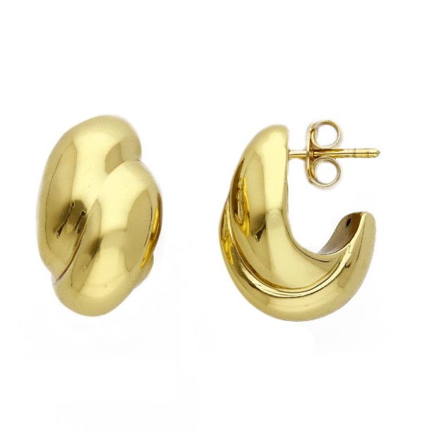 Orecchini lobo in oro giallo 375/ooo