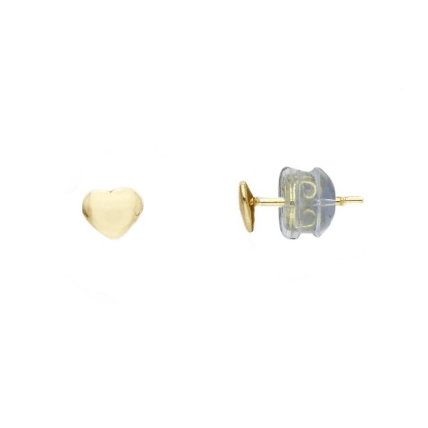 Orecchini lobo in oro giallo 375/ooo con cuore