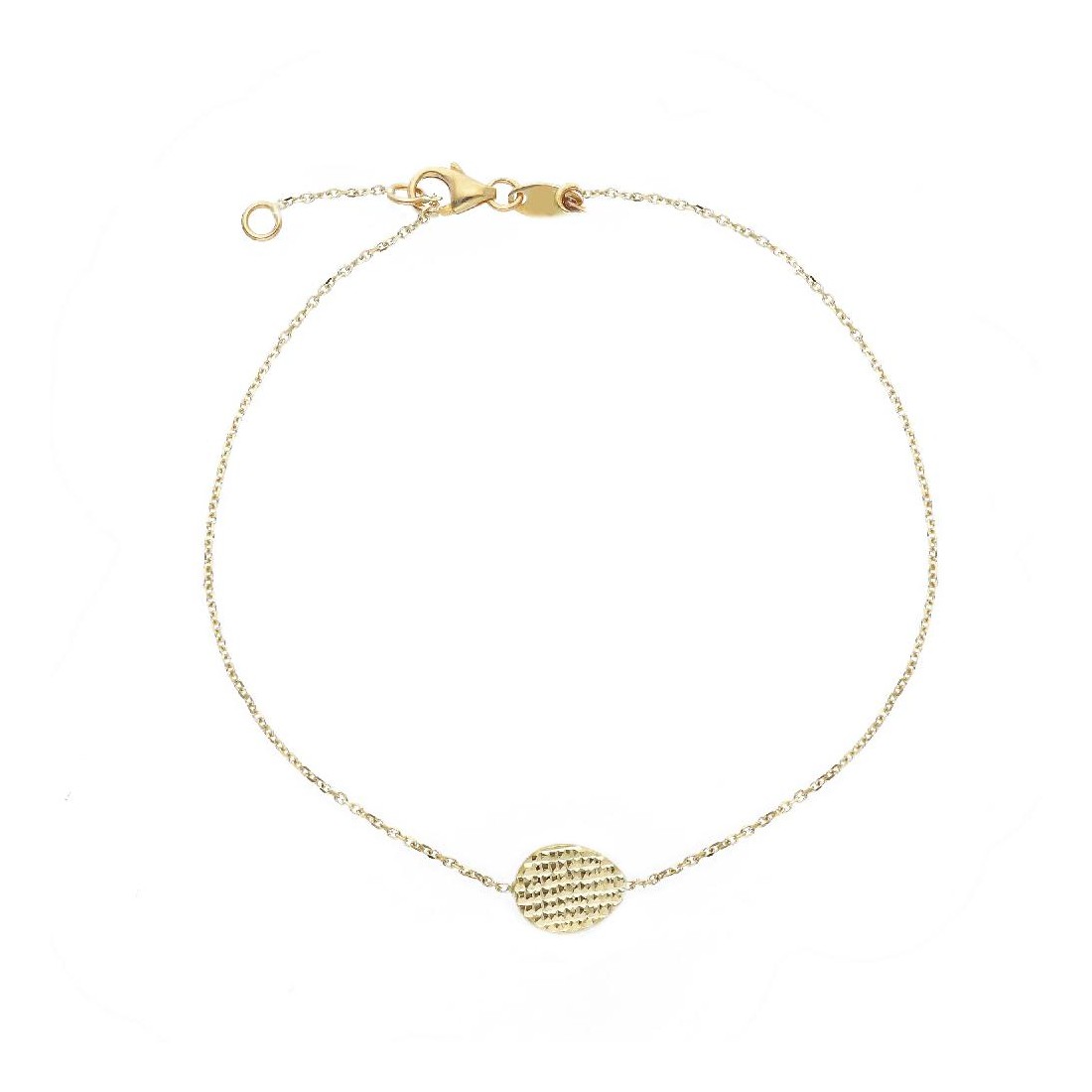 Bracciale in oro giallo 375/ooo con goccia