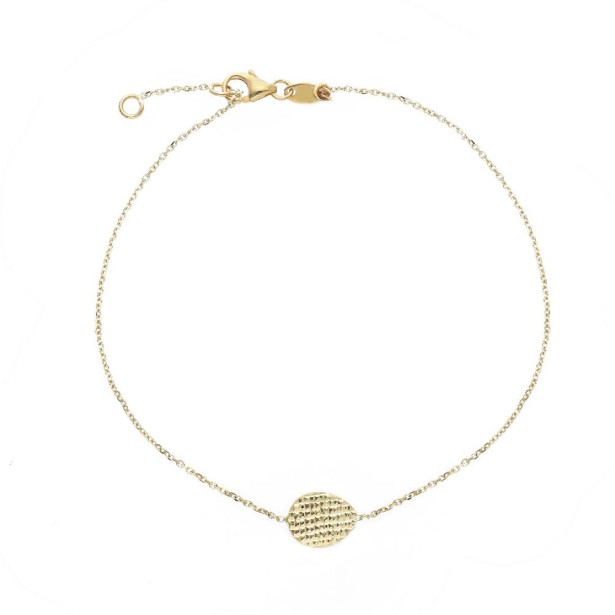 Bracciale in oro giallo 375/ooo con goccia
