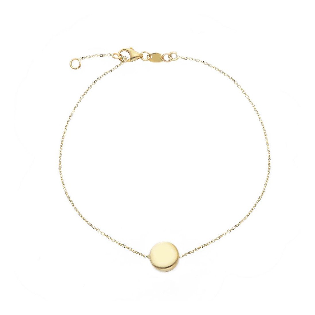 Bracciale in oro giallo 375/ooo con tondo