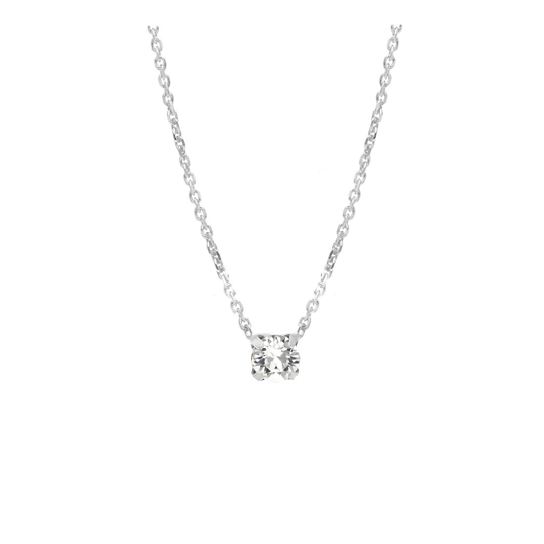 Girocollo punto luce in argento 925/ooo e zirconia cubica