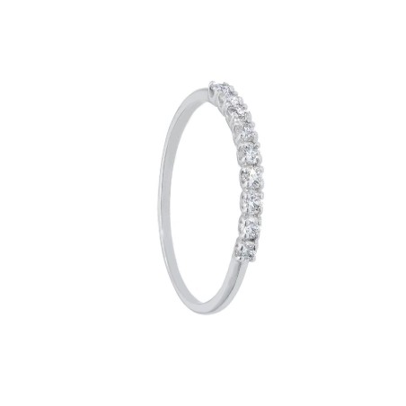 Anello riviere in oro bianco 750/°°° e diamante