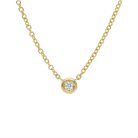 Girocollo in oro giallo 750/ooo con diamante naturale