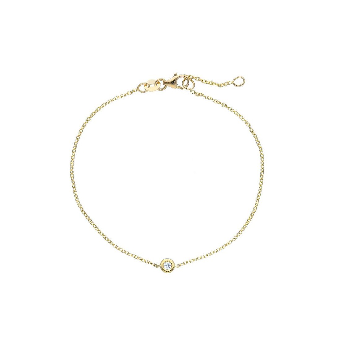 Bracciale in oro giallo 750/ooo con diamante naturale