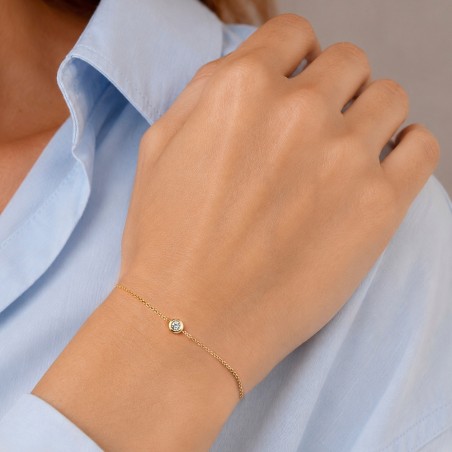 Bracciale in oro giallo 750/ooo con diamante naturale