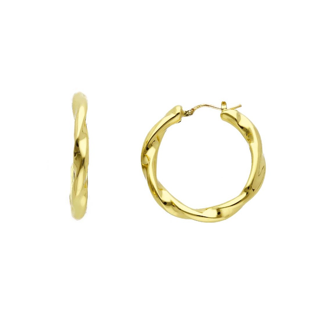 Orecchini cerchio in oro giallo 375/ooo